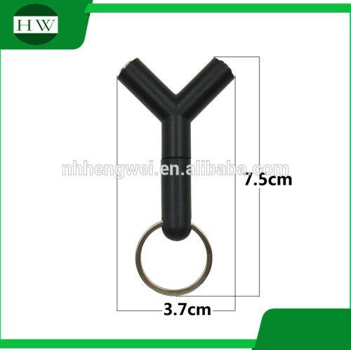 Hot selling Customized LOGO two branches plastic earphone spliter