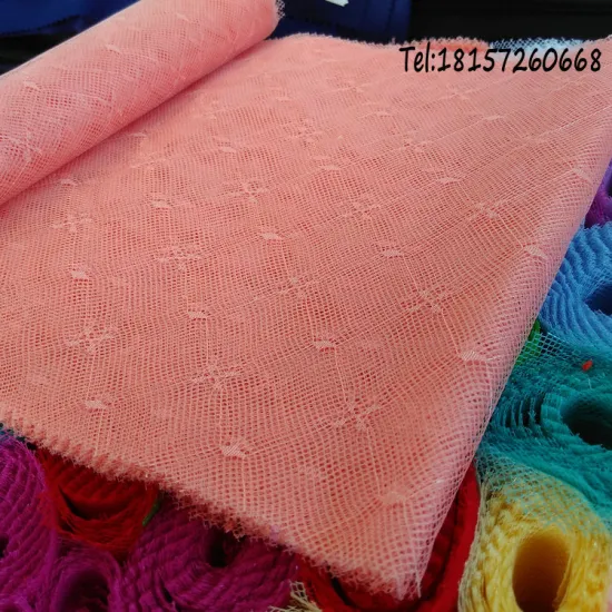 China supplier white 100% polyester jacquard mosquito net fabric