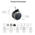1,5 Zoll 60 mm kleiner plastischer schwarzer Möbelstuhlräder