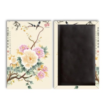RTS 뜨거운 가정 장식 : 꽃 디자인 주석 판 냉장고 자석 (80x53mm)