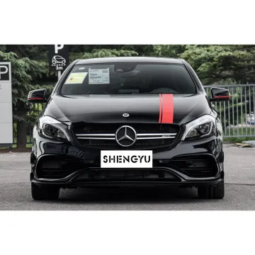 Car Body Kit Accessories for Benz A-Class W176 to A45 AMG - Grille, Exhaust Pipe, Side Skirt, Front Bumpers
