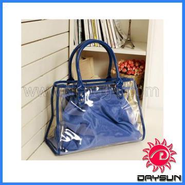 Unique Two-in-One Colorful Transparent Nylon Beach Tote Bag