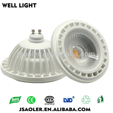 high power Aluminum 12w g53 ar111 led spotlight cob downlight