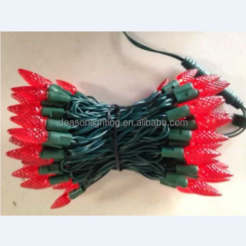 Outdoor C6 LED Strawberry String Lights, Red, 5m, 50LED, 120V