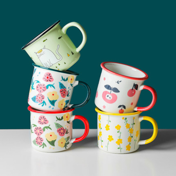 Wholesale Custom 11OZ Enamel Coffee Mugs for Creative Printing and Travel