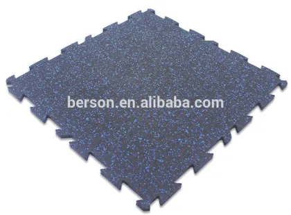 Noise reduction shock absorption easy install elastic gym rubber floor covering