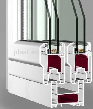 Customized 80mm series pvc frame upvc sliding pvc windows and doors