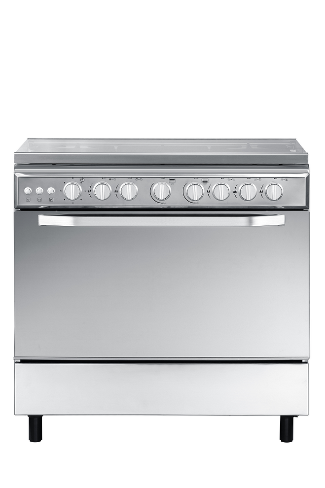 5-burner gas stove with oven in kitchen