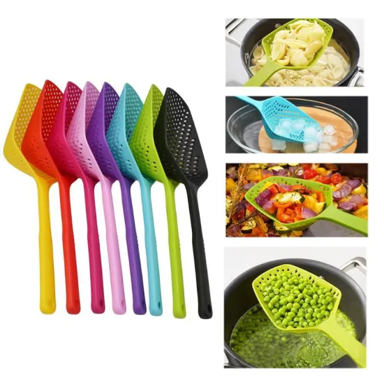 Kitchen Gadgets 1 Pc Filter Spoon Shovel Fried Chicken Pasta Large Colander Vegetable Cooking Leaking Tools Kitchen Accessories