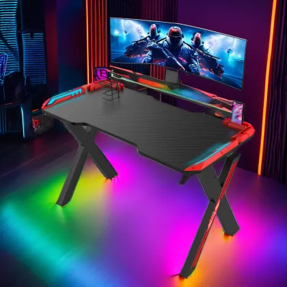 100cm LED Metal Gaming Desk for Gamers