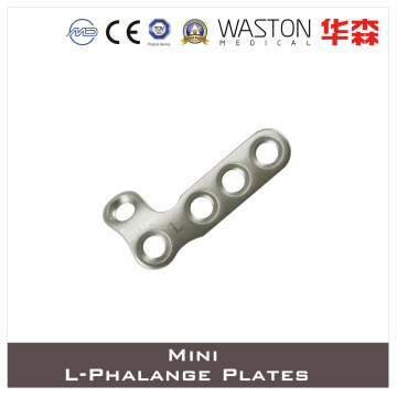 Titanium or Ss Mini L- Phalange Plate