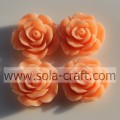Perline di fiori rosa in resina di colore solido da 24 mm per la realizzazione di gioielli