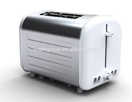 White household appliances of electric kettle and Toaster