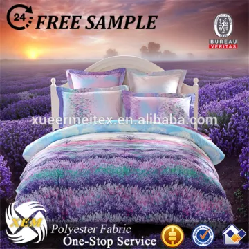 100% polyester pongee 3D printed fabric microfiber for bedding