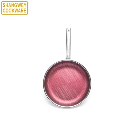 Shangwey 22 cm Food Grade Stainless Steel Fry Pan