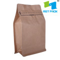 zip top custom printed biodegradable kraft paper bag