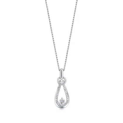 Floral Design Lab Diamond Necklace with Teardrop Pendant