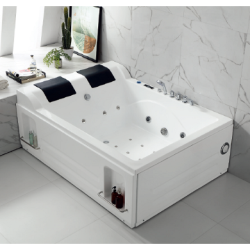 Vasca da bagno calda per massaggio di grandi dimensioni per 2 persone con rubinetti