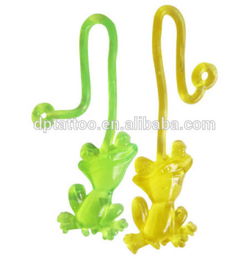 plastic sticky Frog with yoyo plastic toy