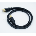 50 Fuß schwarzes Cat8-Ethernet-Kabel Netzwerk-Patchkabel