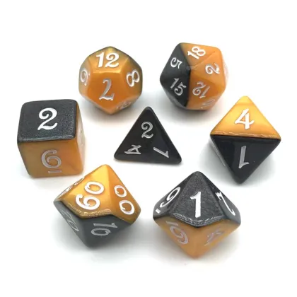 Custom Premium DND Yellow Black Bulk D20 Dice Set