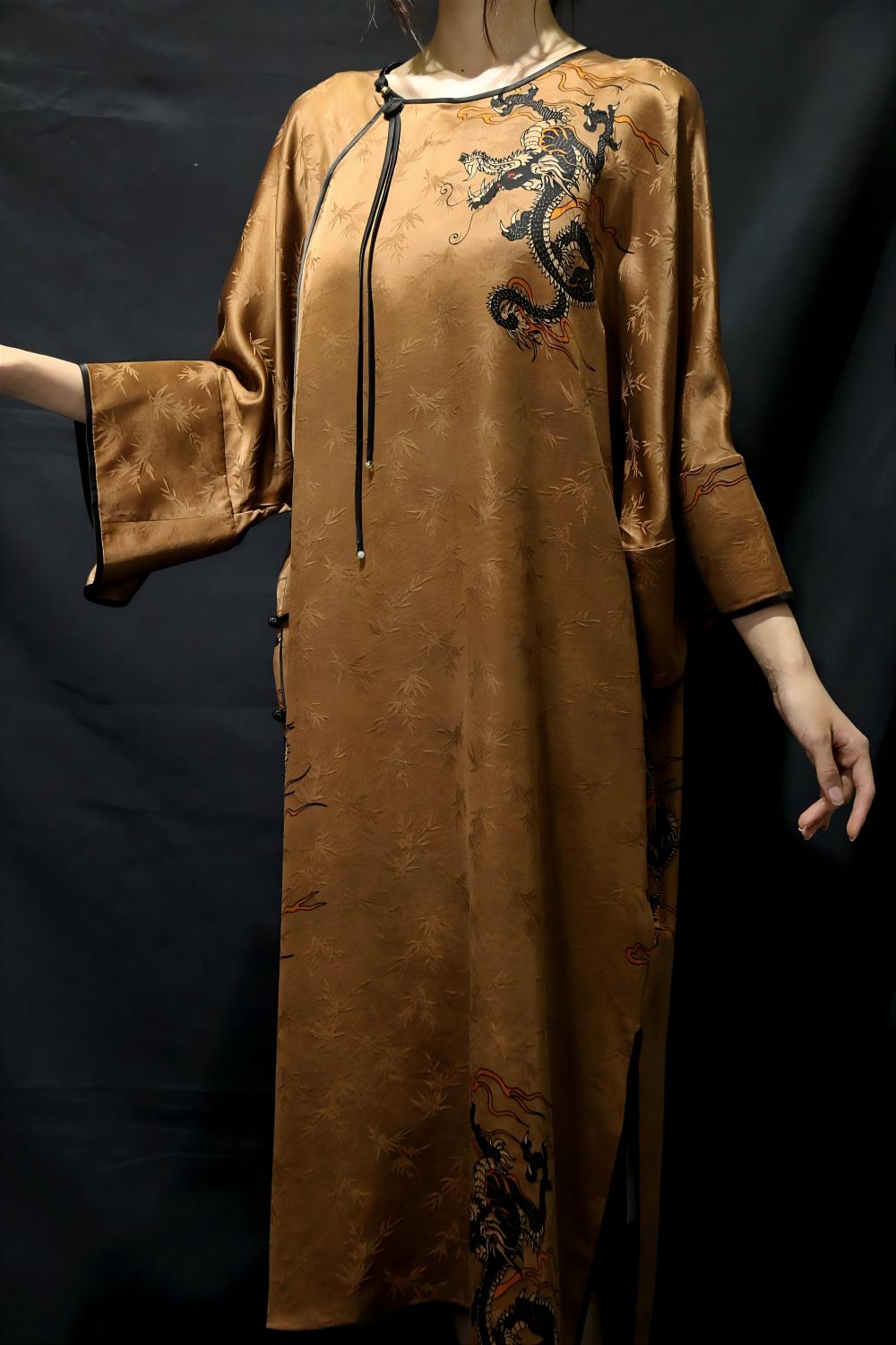 vestido largo amarillo