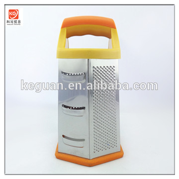 GP-014 new design good quality color plastic handle 6 side stainless steel cheese grater