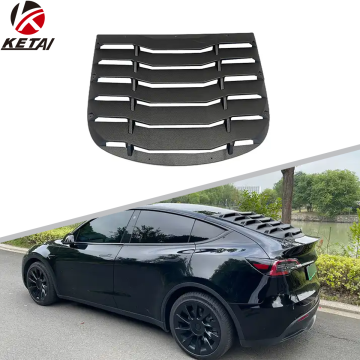 Classic Style Matte Carbon Look Windows Louver pour Tesla Modèle Y - Haute qualité