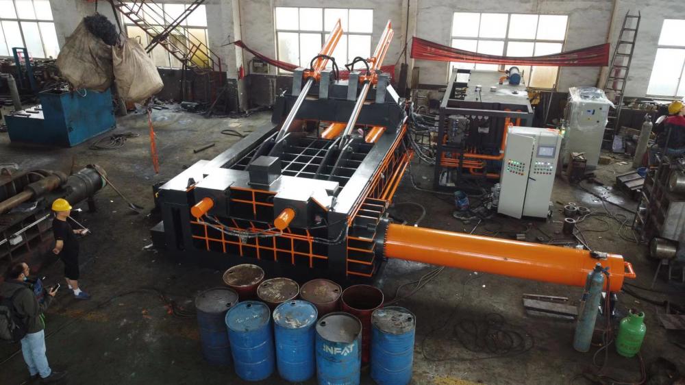 Triple Action Scrap Metal Aluminum Steel Baler Machine