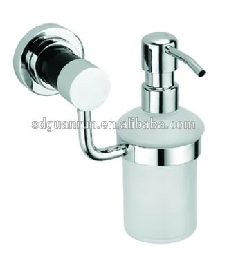 gold wall mounted hotel bathroom metal soap dispenser