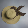 High Quality Ladies Paper Straw Hat With Bow tie