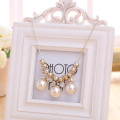 Champagne Pearl Rhinestone Sweater Chain Lovely Temperament Necklace