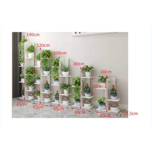 Customization Flower Display Rack Wood Plant Shelf