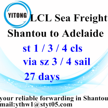 Shantou LCL Sea Freight to Adelaide