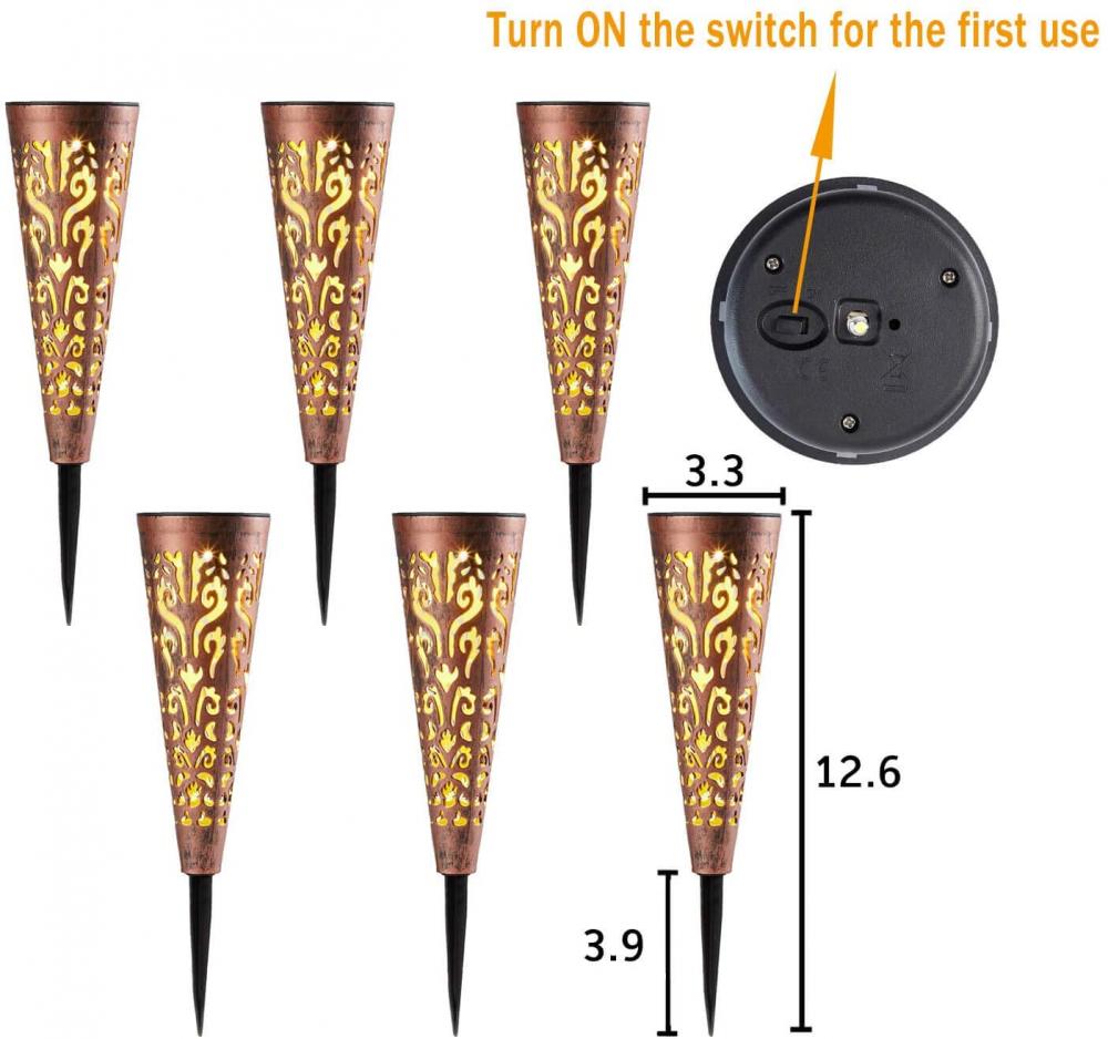 Luzes solares de jardim estacas ao ar livre
