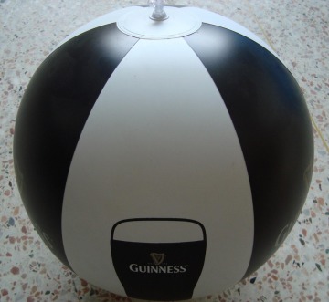White and Black PVC Inflatable Beach Ball with Customized LOGO