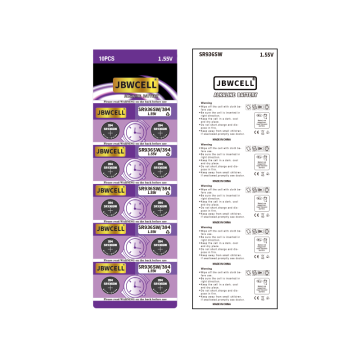 SR936SW 394 Baterai Sel Tombol Oksida Perak 1.55V untuk jam tangan