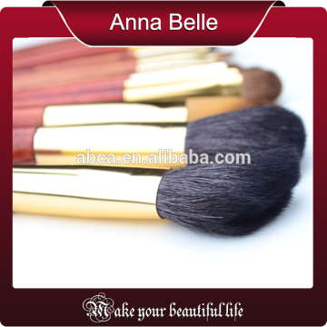 2016 New Product 12pcs Bright gold Ferrule Makeup Brush Set synthetic hair goat hair wool pony hair