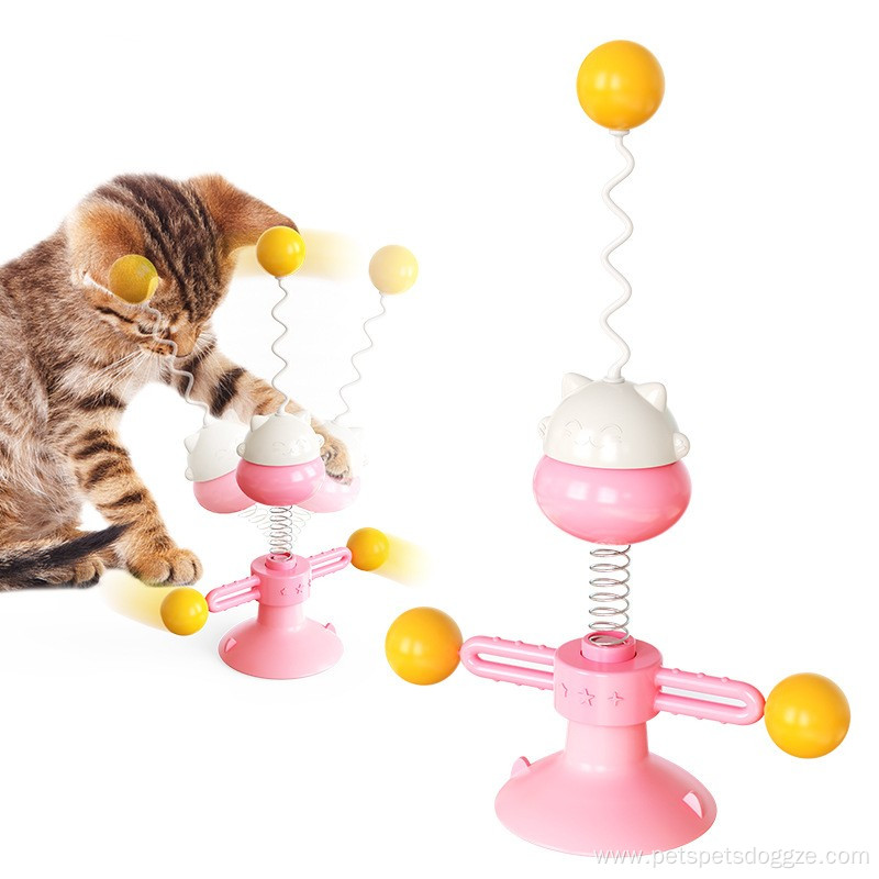 Indoor Rebound Stick with Ball Interactive Cat Toy