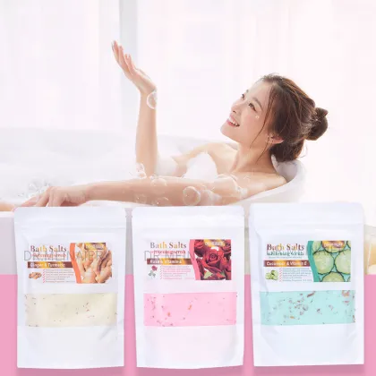 Natural Bath Salt 250g - Vegan Body Scrub & Skin Exfoliating Aroma Soak