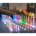 Outdoor floor fountain with lights