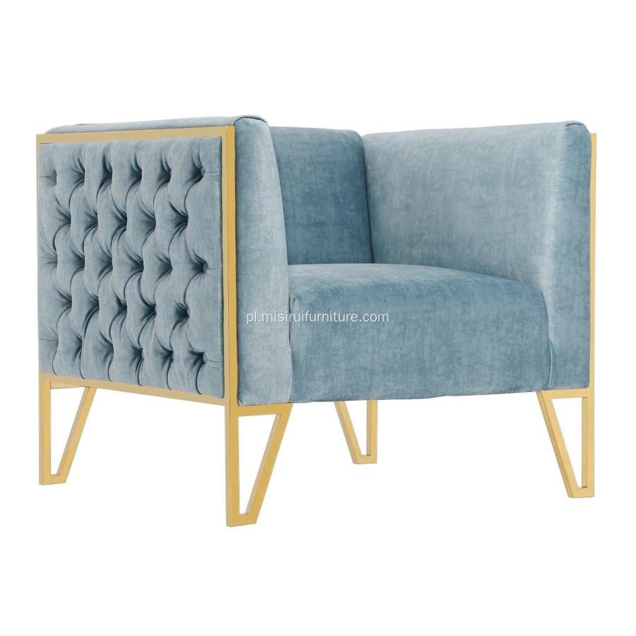 American Light Luksusowa tkanina Rhomboid Design Single Sofa