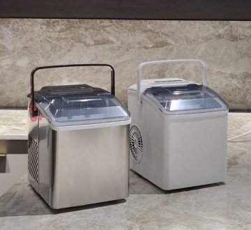 12kg/24h Bench Top Home Ice Maker with Stainless Steel Evaporator - CE UKCA ROHS Certified