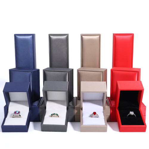 Luxury Leather Ring Necklace Jewelry Packaging Organizer Box
