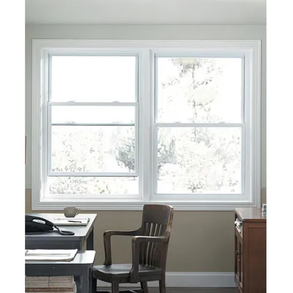 Customizable Black Double Glazed Aluminium Sash Double-Hung Soundproof Anti-Theft Windows