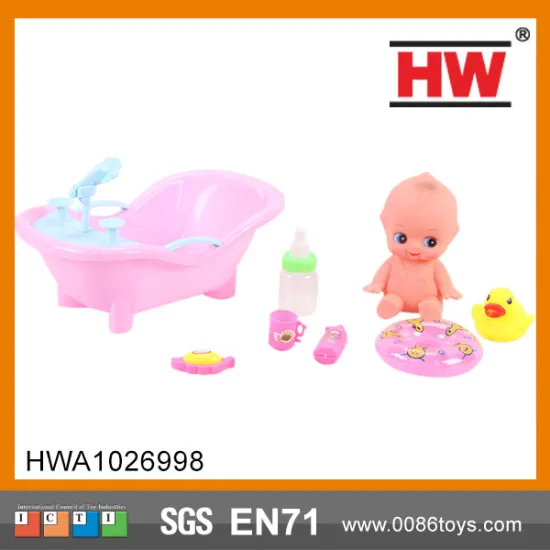 Popular 7 inch small bath doll silicone doll kits