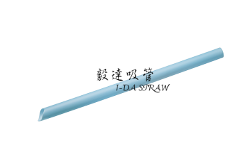 Design disposable plastic straight blue straws with logo