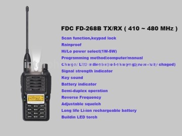 ham radio,Cheap radio,FDC FD-268B UHF 400-470Mhz Ham handheld portable 2-way Radio + FREE earpiece