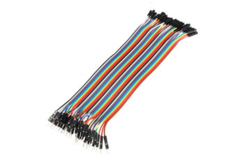 1 Pin Female To Male Jumper Wires For Arduino , 40pcs In Row Dupont Cable 20cm