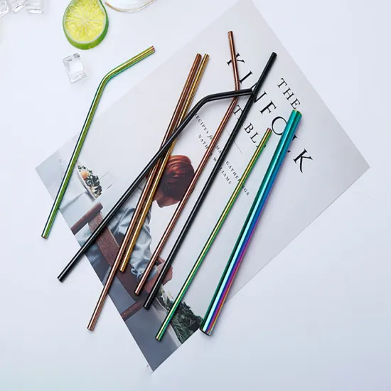 Food Grade 304 Stainless Steel Colored Metal Straw